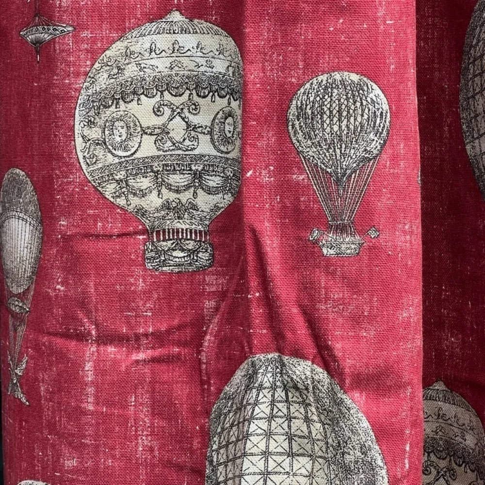 NWOT Set Of 2 Custom Made Hot Air Balloon‎ Printed Drapes for Children Nursery